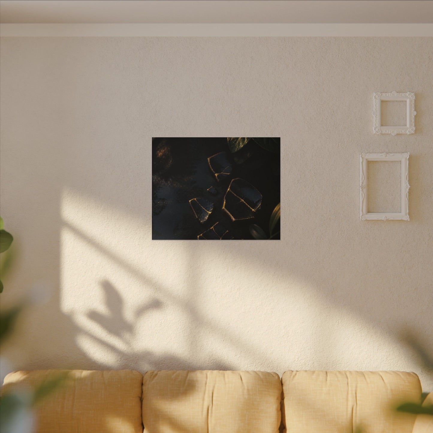 Summer Broken Pottery Moody Minimal Canvas Art | Atmospheric Decor