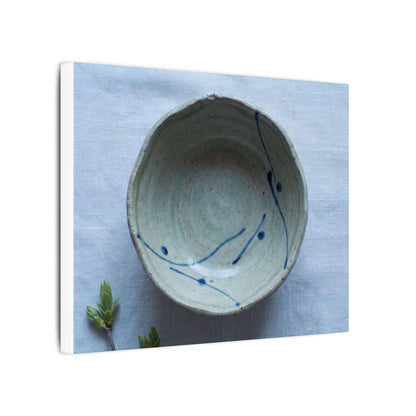 Spring Ceramic Bowl Minimal Line Canvas Art | Warm Decor