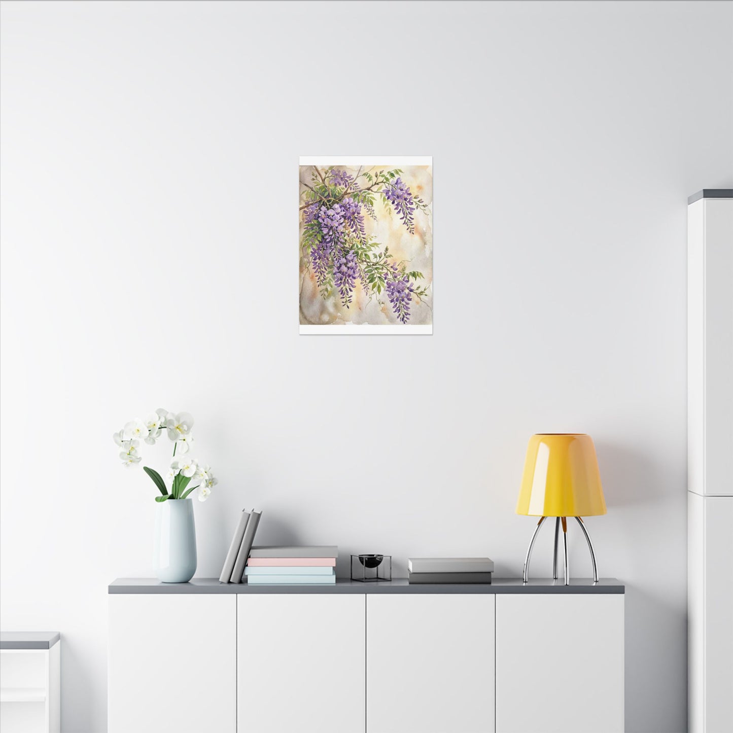 Wisteria Spring Canvas Art | Japandi Cozy Design