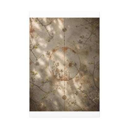 Japandi Rust Patina in Dappled | Japanese Pattern Canvas Art