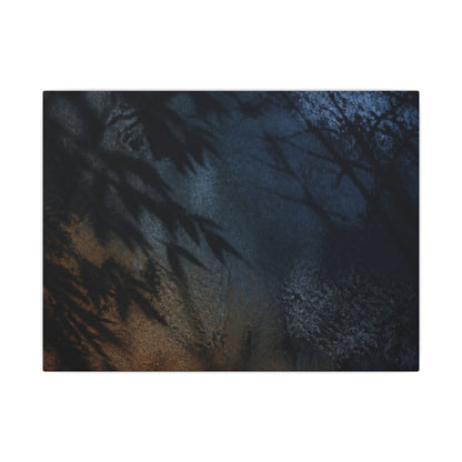 Kanso Shadow Play Canvas Art - Dark Japandi Shadow Zen