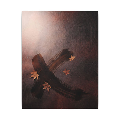 Moody Ink Brushstroke Canvas Art - Moody Minimal Dark Japandi
