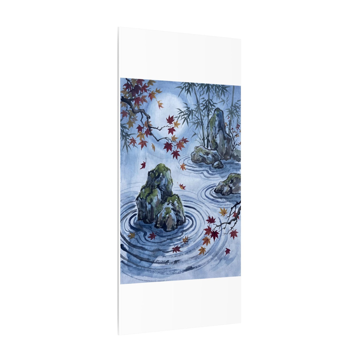 Rock Garden Autumn Canvas Art | Zen Tranquil Design