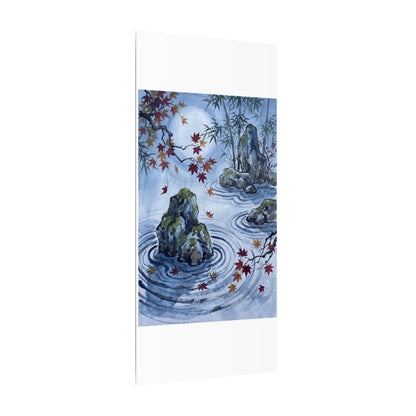 Rock Garden Autumn Canvas Art | Zen Tranquil Design