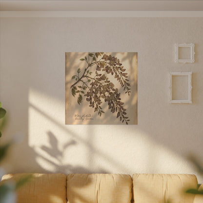 Spring Wisteria Herbarium Canvas Art | Earthy Decor