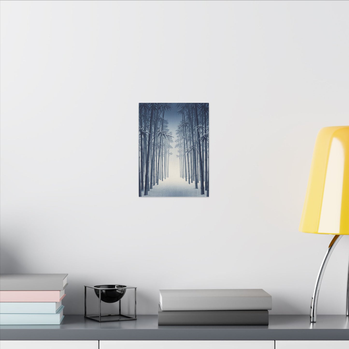 Bamboo Grove Canvas Art | Winter Zen Ukiyo E Inspired Art