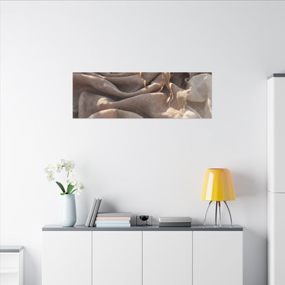 Silk Drape Summer Canvas Art | Japandi Neutral Design