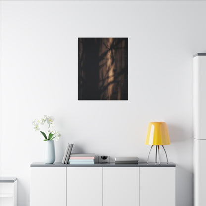 Winter Shadow Play Moody Minimal Canvas Art | Luxurious Decor