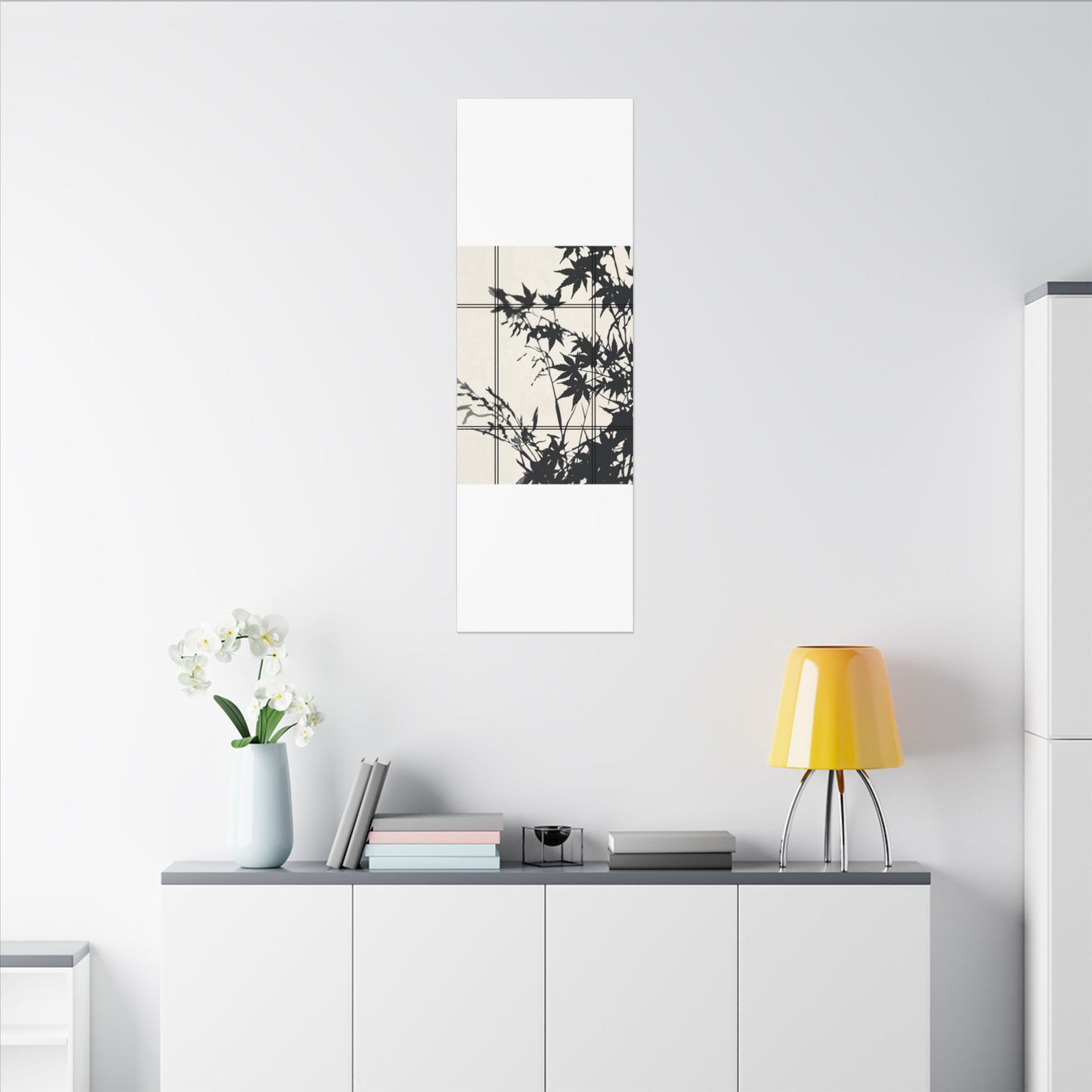 Shoji Screen Canvas Art | Summer Japandi Minimal Line Art