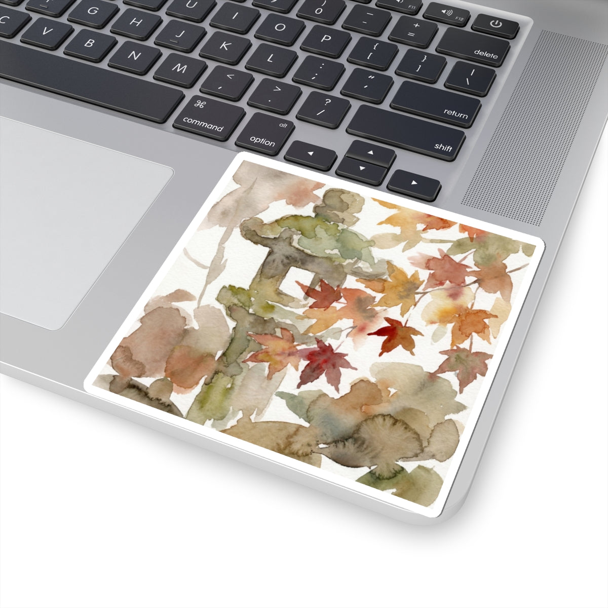 Stone Lantern Sticker | Autumn Japandi Watercolor Art Art Print