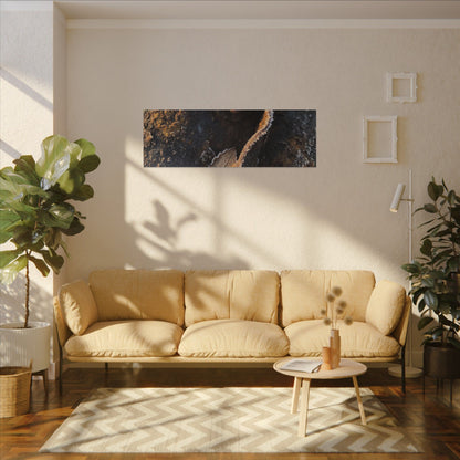 Moody Rust Patina Canvas Art - Moody Minimal Dark Japandi