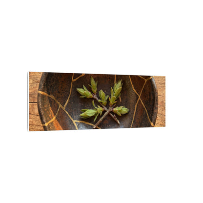 Ceramic Bowl Gold Repair Canvas Art | Resilient Kintsugi Art