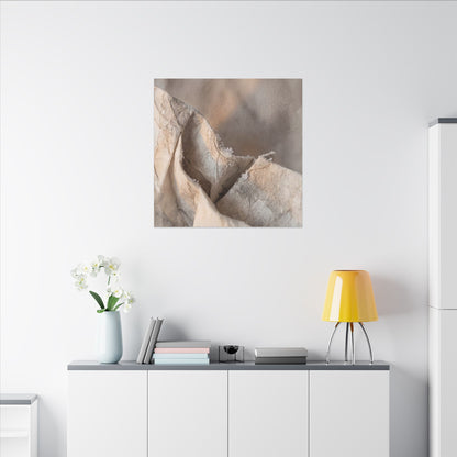 Japandi Paper Fold in Candlelight | Watercolor Canvas Art