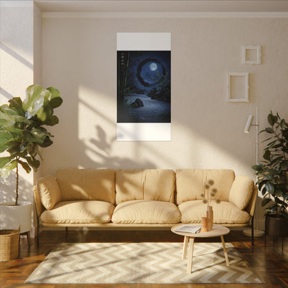 Serene Rock Garden Canvas Art - Enso Zen