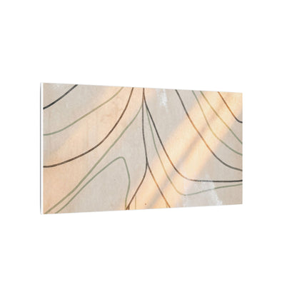 Shoji Screen Minimal Line Canvas Art | Warm Japandi Art