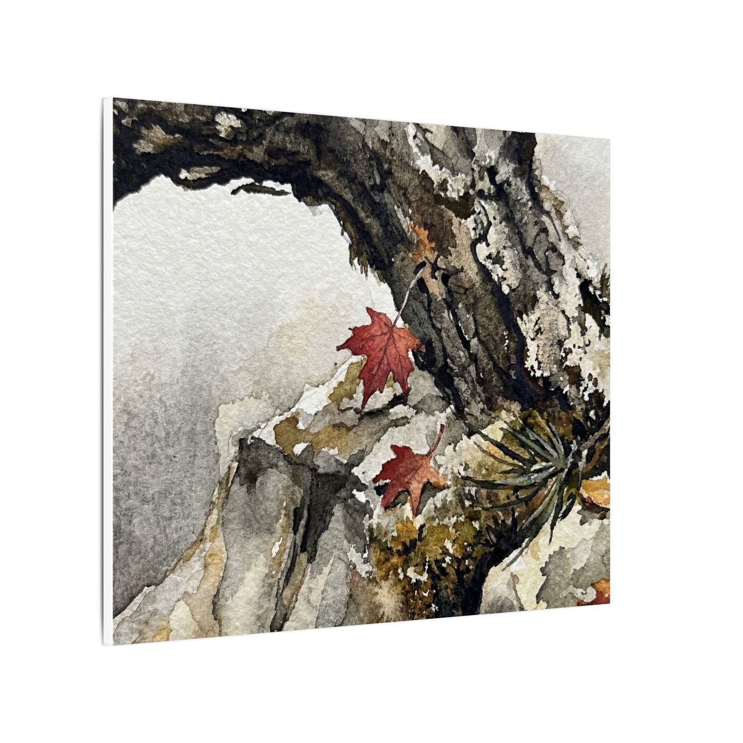 Pine Tree Autumn Canvas Art | Japandi Earthy Design