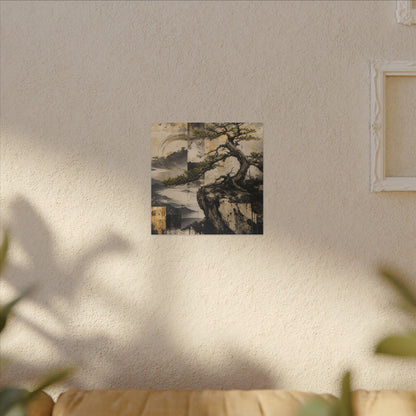 Golden Hour Pine Tree Canvas Art - Japandi Datsuzoku