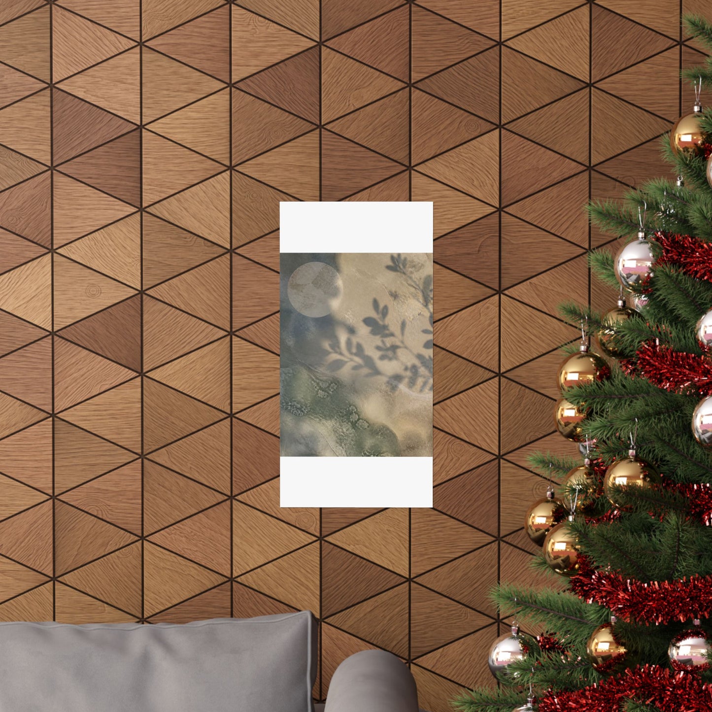 Winter Shadow Play Texture Wall Art Print | Cozy Decor