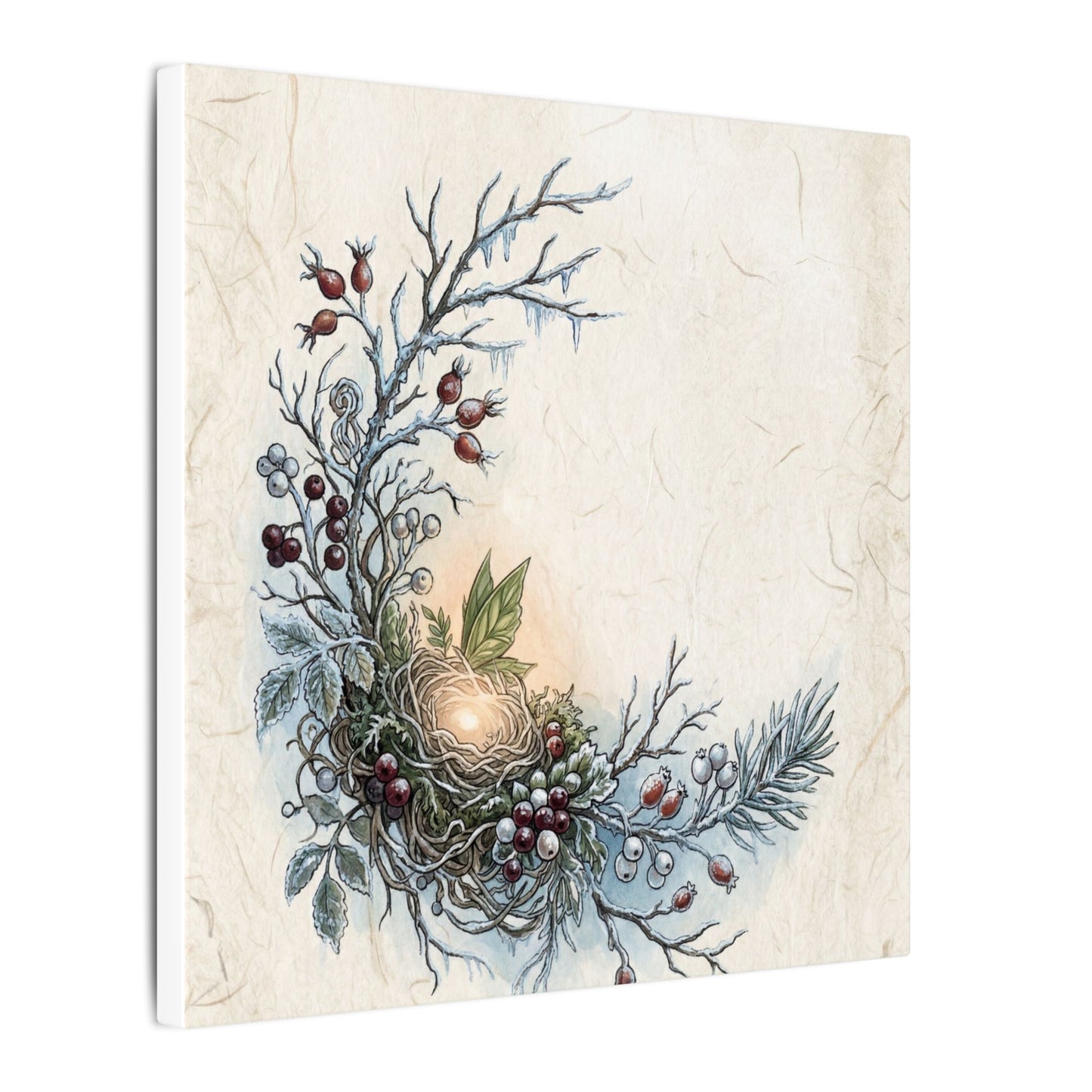Winter Shoji Screen Forest Whimsy Canvas Art | Enchanting Decor