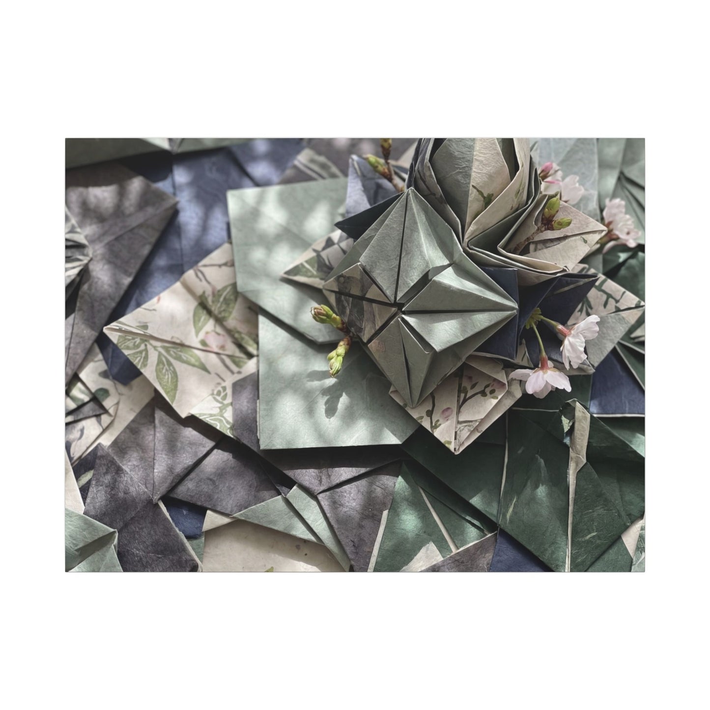 Shibui Paper Fold Canvas Art - Japandi Japanese Pattern Art Print