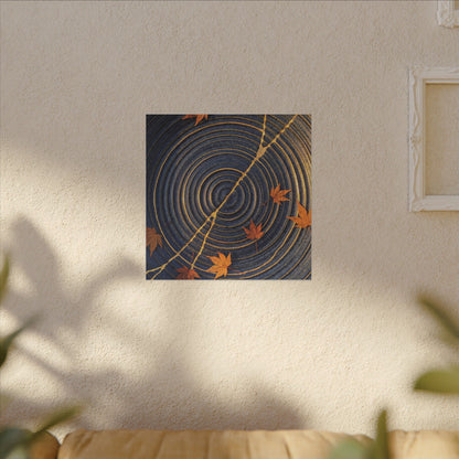 Water Ripple Gold Repair Canvas Art | Healing Kintsugi Art