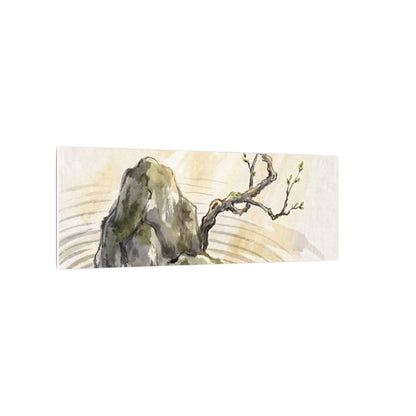 Serene Rock Garden Canvas Art - Sumi E Zen