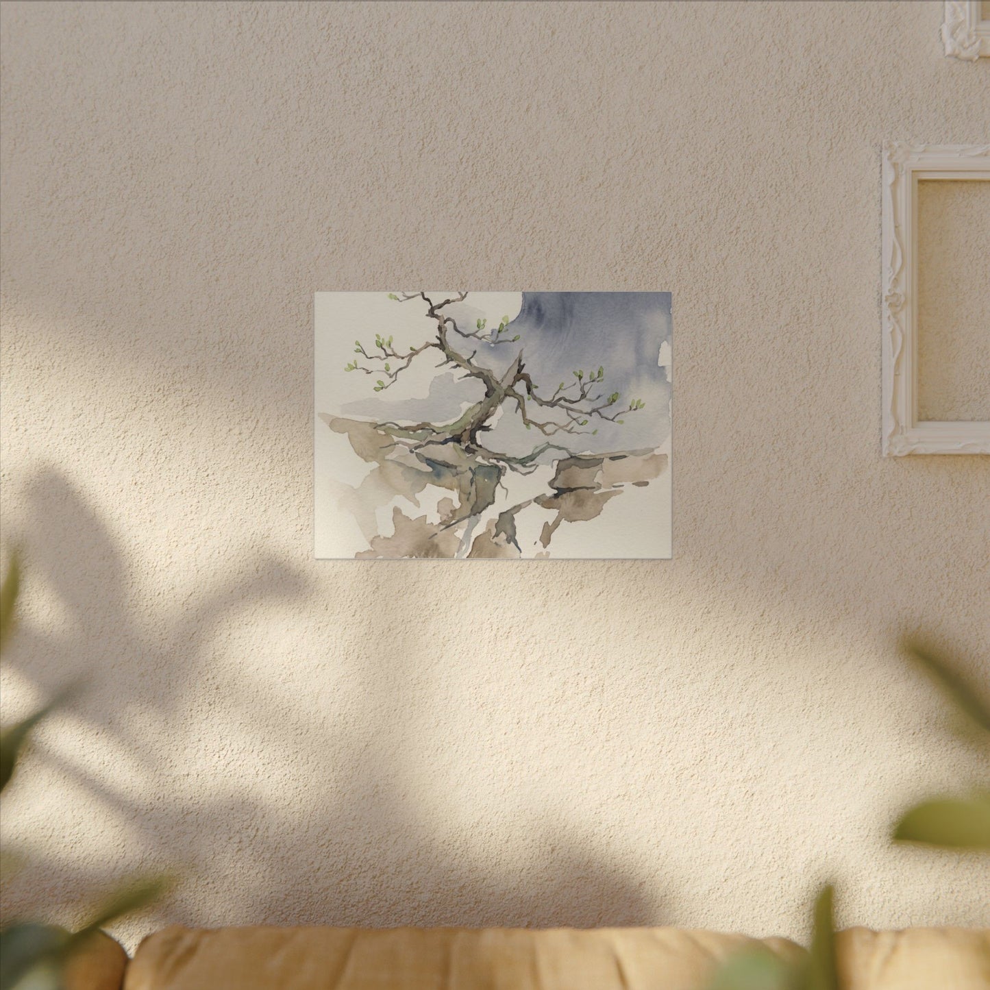 Moonlight Pine Tree Canvas Art - Japandi Ma