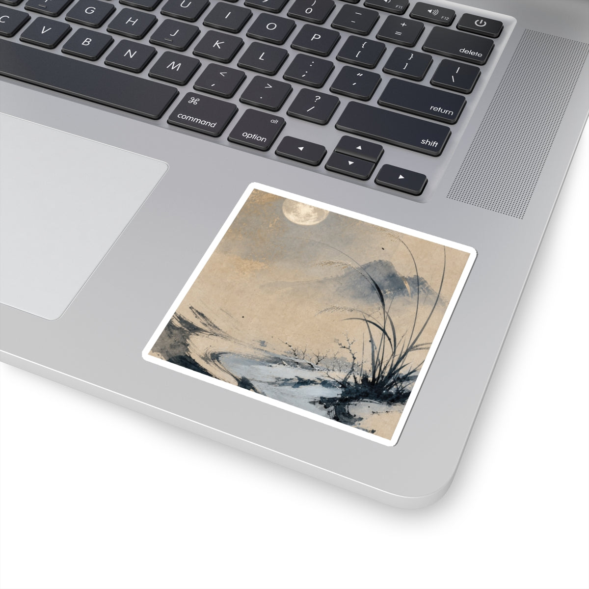 Winter Ink Brushstroke Japanese Pattern Sticker | Warm Decor