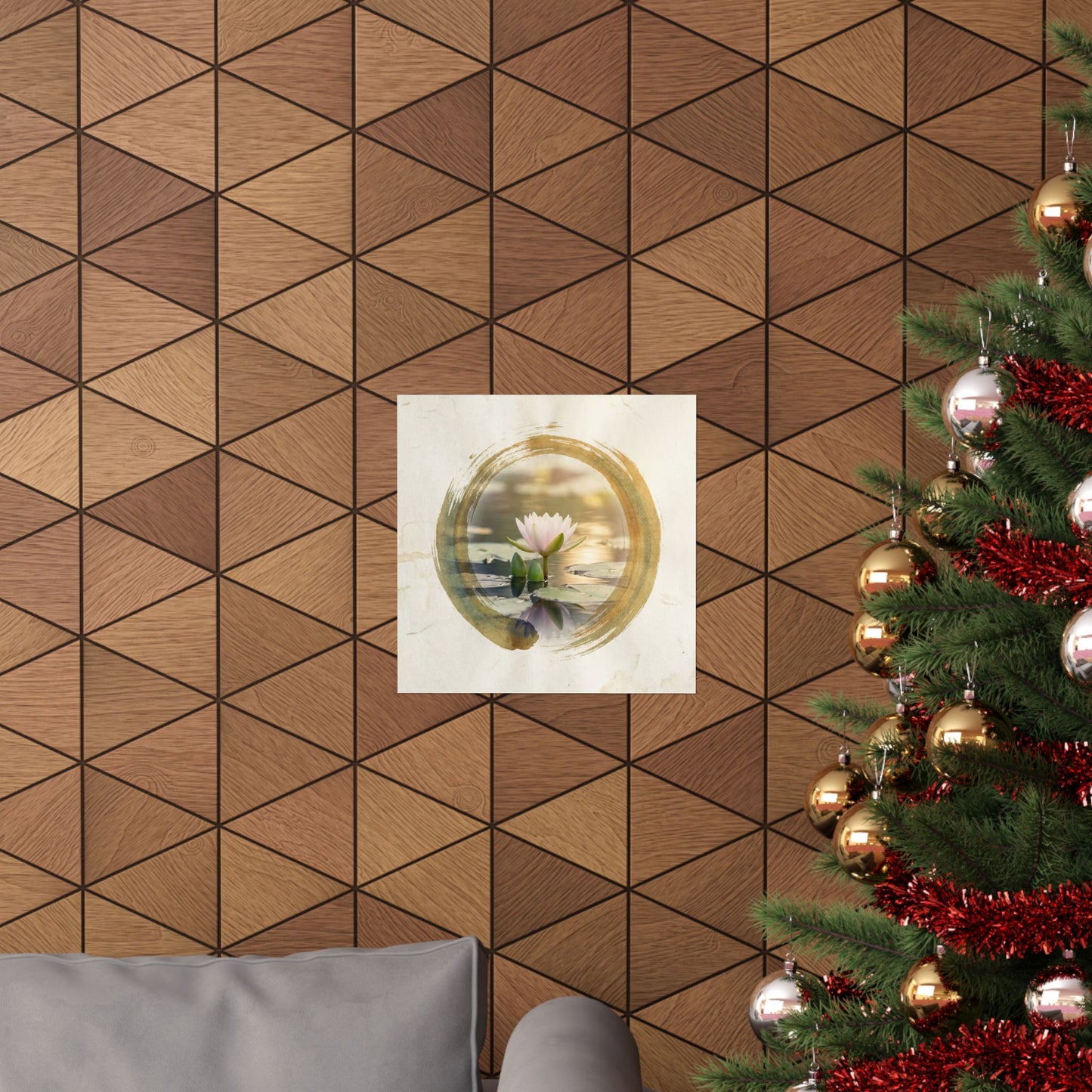 Golden Hour Lotus Flower Wall Art Print - Zen Ma