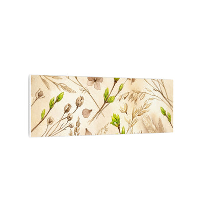 Spring Dried Flowers Watercolor Canvas Art | Earthy Decor
