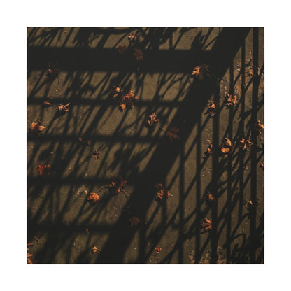 Shadow Play Canvas Art | Autumn Dark Japandi Moody Minimal Art