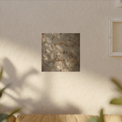 Japandi Rust Patina in Dappled | Japanese Pattern Canvas Art