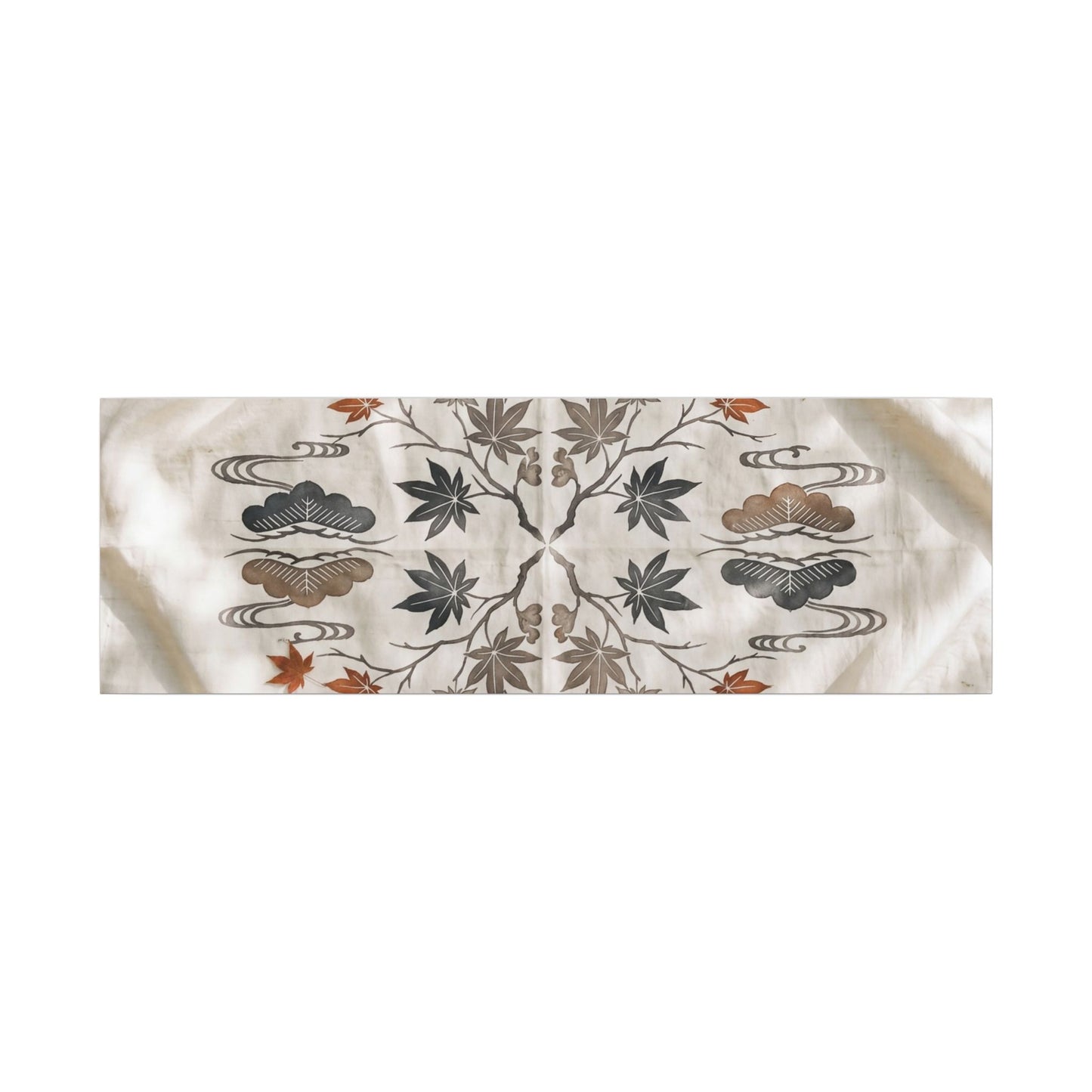Elegant Silk Drape Canvas Art - Japanese Pattern Japandi