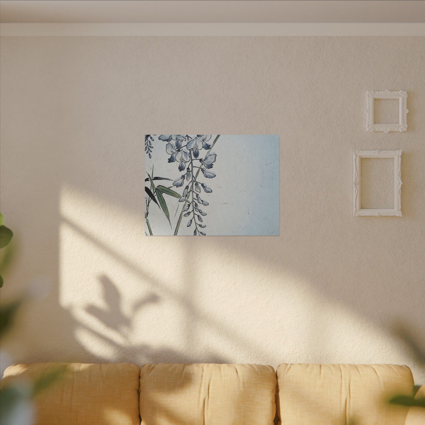 Zen Wisteria in Moonlight | Ukiyo E Inspired Canvas Art