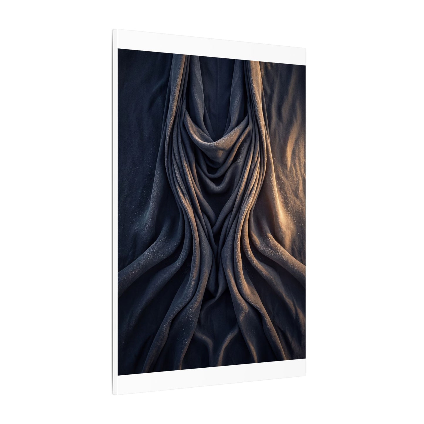 Moody Silk Drape Canvas Art - Shadow Zen Dark Japandi