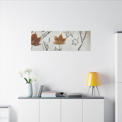 Ceramic Bowl Autumn Canvas Art | Japandi Elegant Design