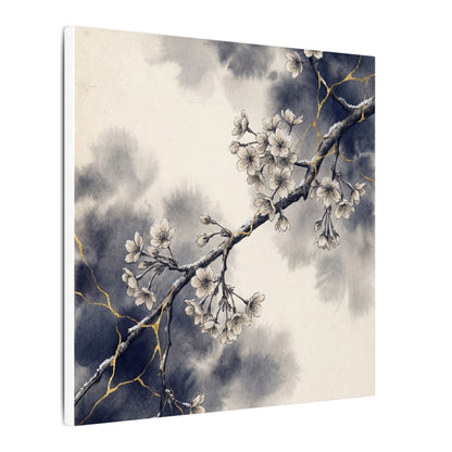 Ma Cherry Blossom Canvas Art - Kintsugi Gold Vein