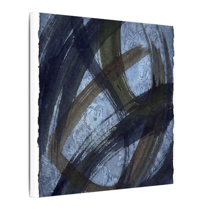 Ink Brushstroke Canvas Art | Winter Dark Japandi Shadow Zen Art