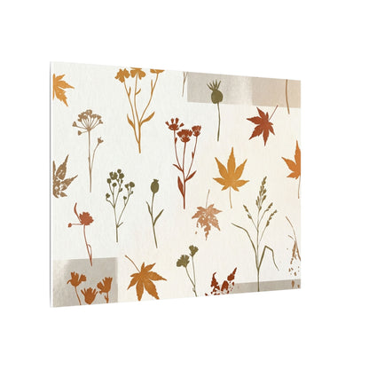 Autumn Dried Flowers Japanese Pattern Canvas Art | Elegant Decor