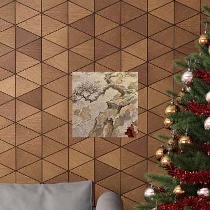 Pine Tree Winter Wall Art Print | Japandi Elegant Design
