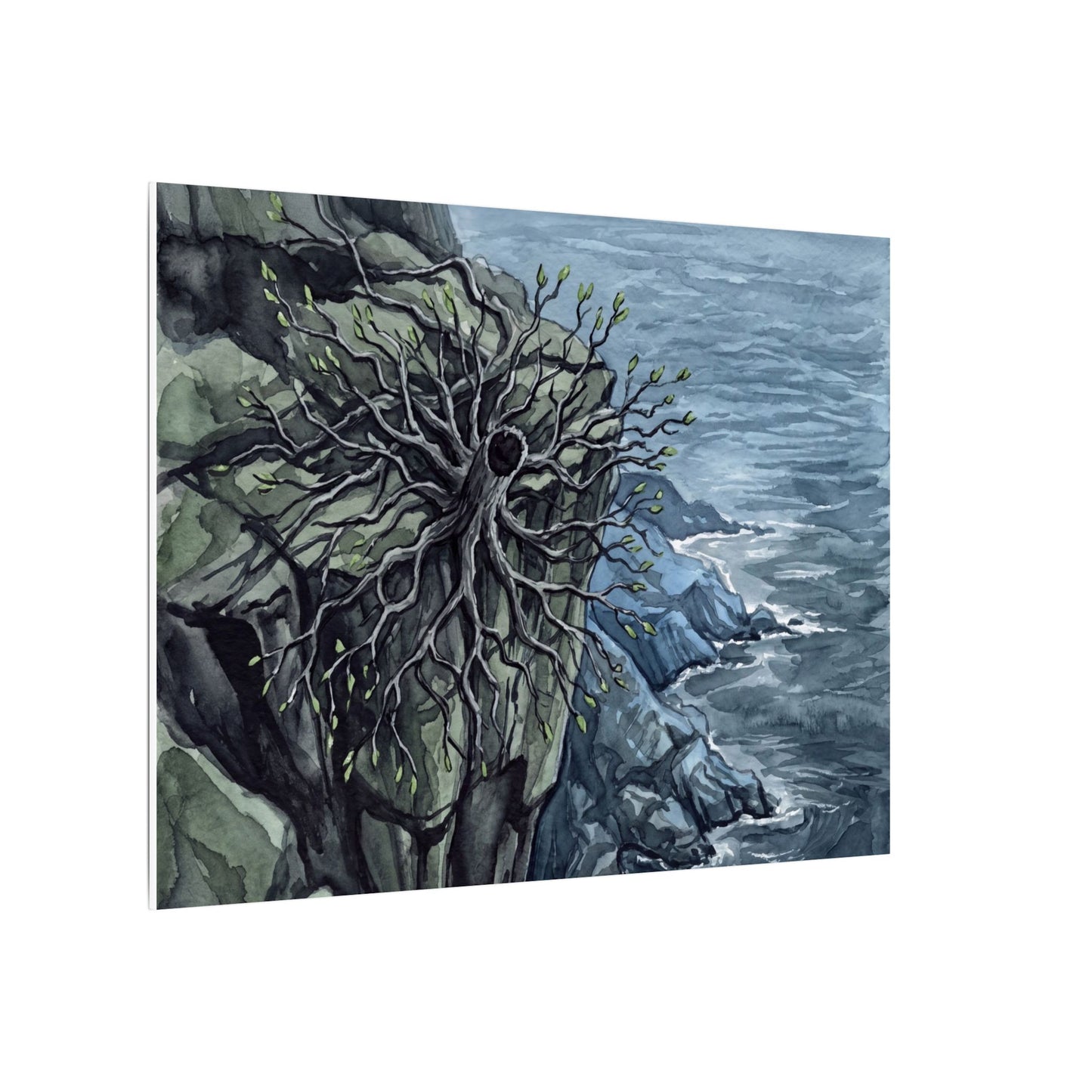 Pine Tree Spring Canvas Art | Japandi Neutral Design