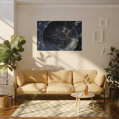 Cherry Blossom Winter Canvas Art | Kintsugi Philosophical Design
