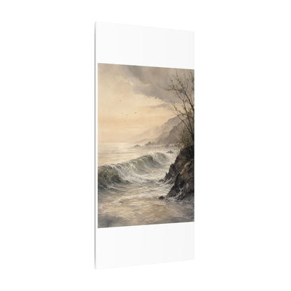 Ocean Wave Spring Canvas Art | Japandi Elegant Design