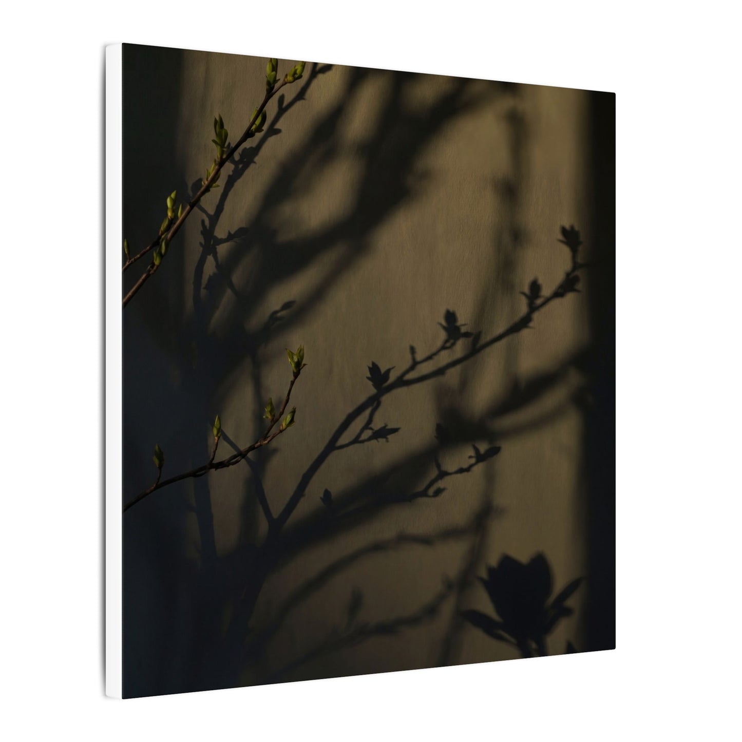 Seijaku Shadow Play Canvas Art - Dark Japandi Charcoal Ink