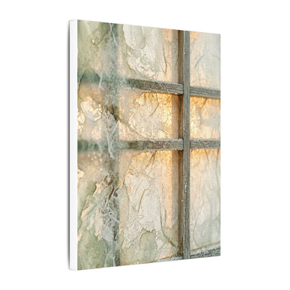 Winter Shoji Screen Watercolor Canvas Art | Elegant Decor