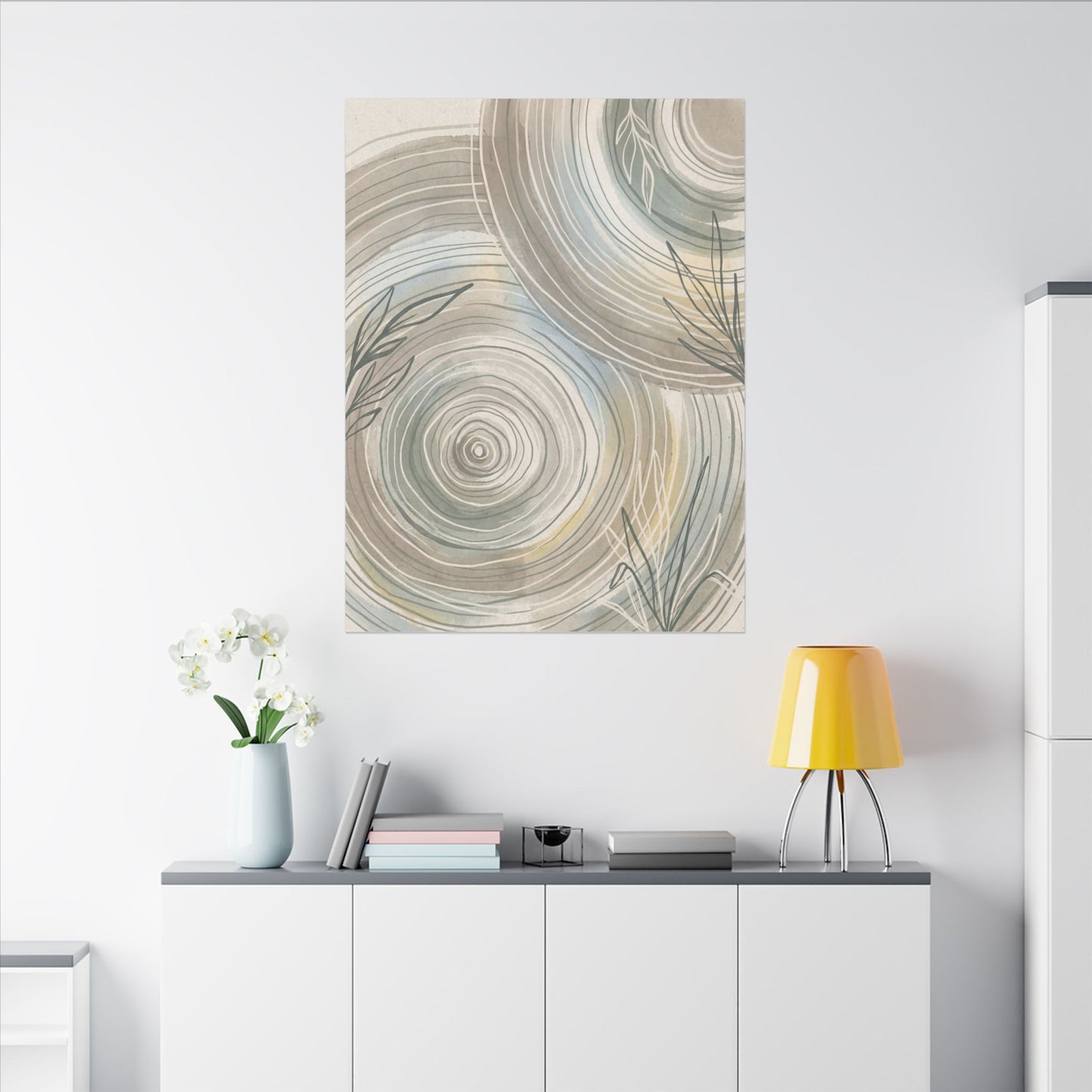 Kanso Water Ripple Canvas Art - Japandi Minimal Line