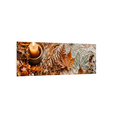 Candlelight Dried Flowers Canvas Art - Japandi Seijaku