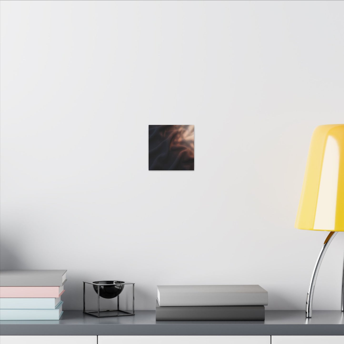Dark Japandi Silk Drape in Dawn | Shadow Zen Canvas Art