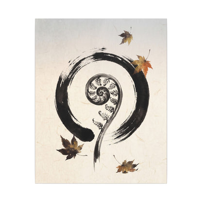 Fern Unfurling Autumn Canvas Art | Zen Peaceful Design