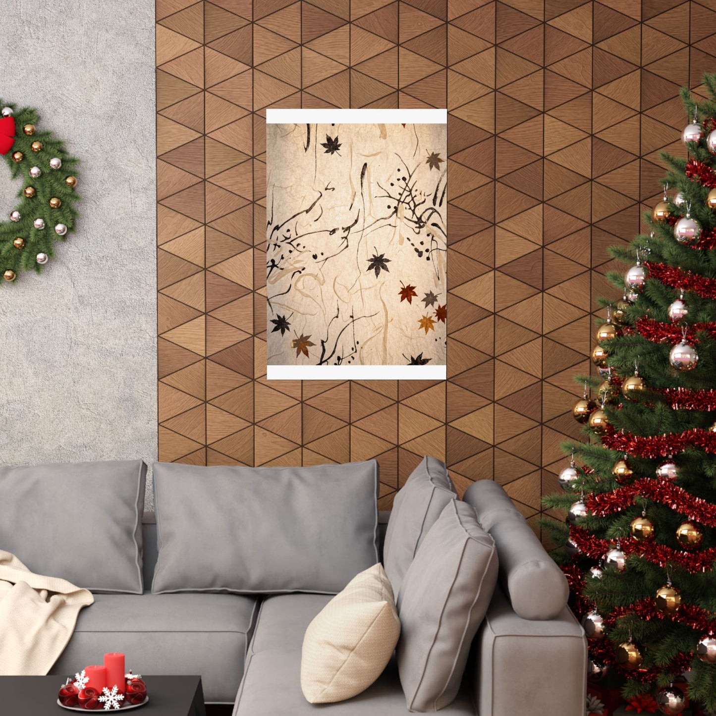 Golden Hour Shoji Screen Wall Art Print - Japandi Fukinsei